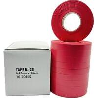 Nastro per legatrice ROSSO confezione 10 rotoli mm 0.25x16 mt